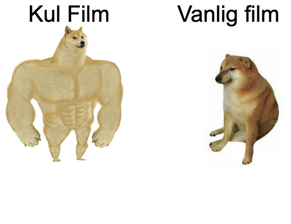 Kul Film vs vanlig film meme 1